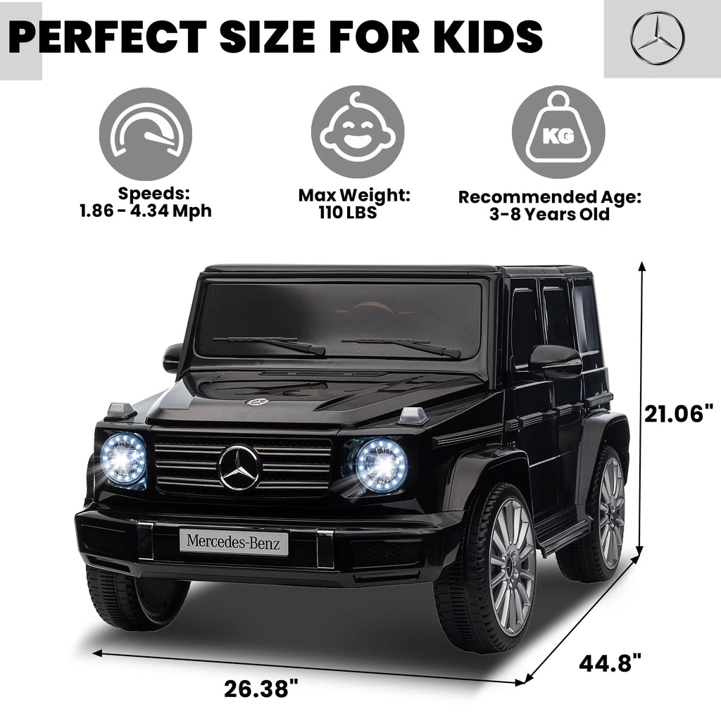 24V Remote Control Battery Powered Ride On Car with Bluetooth MP3 LED Lights Black W3004