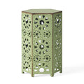 14" Hexagon Iron Side Table I398