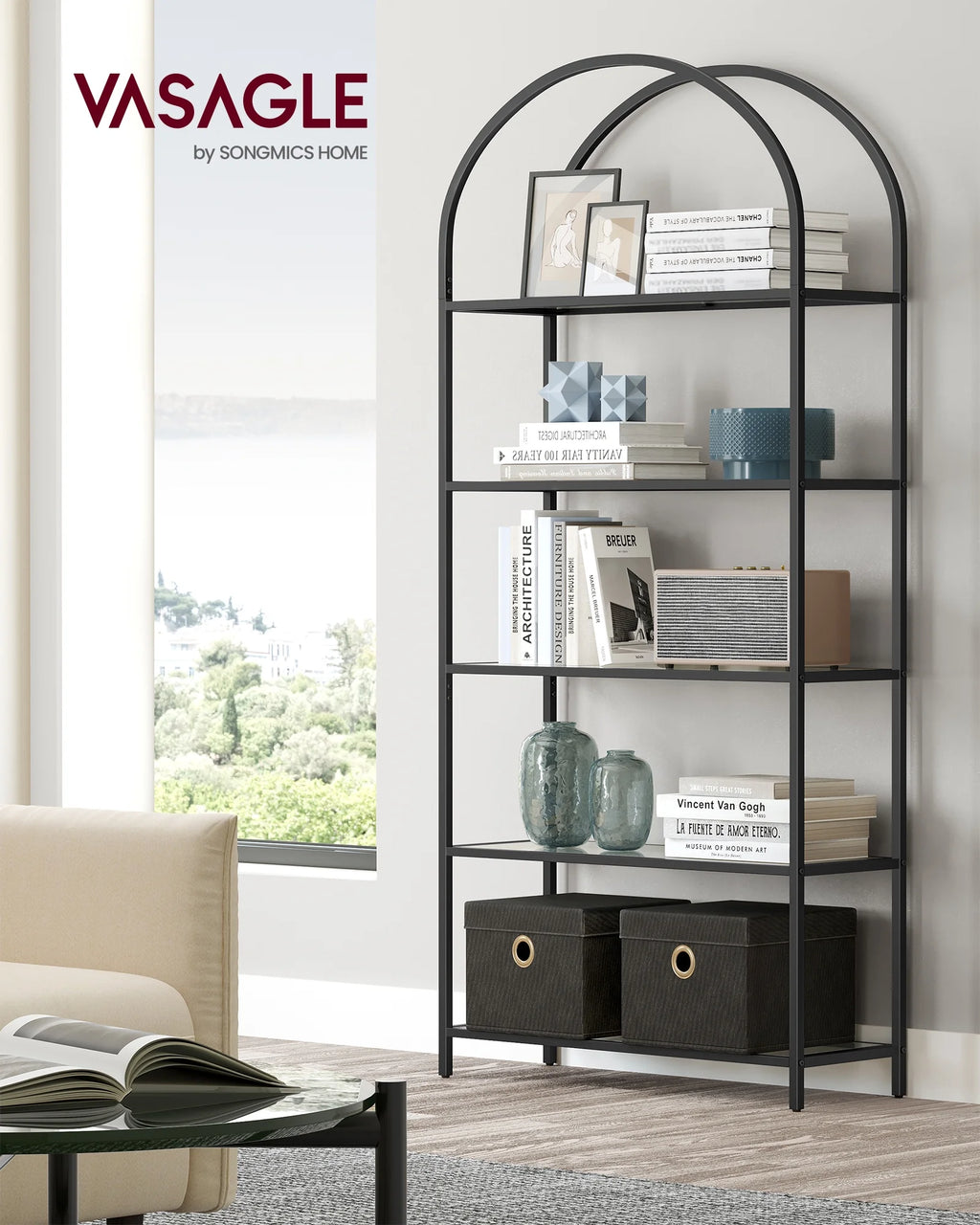 5-Tier Metal Bookcase R50331