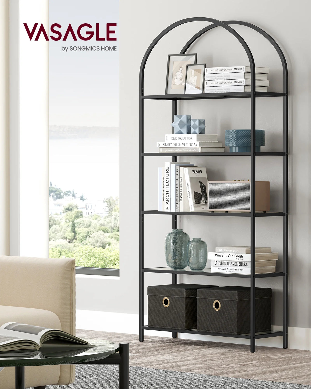 5-Tier Metal Bookcase R50331