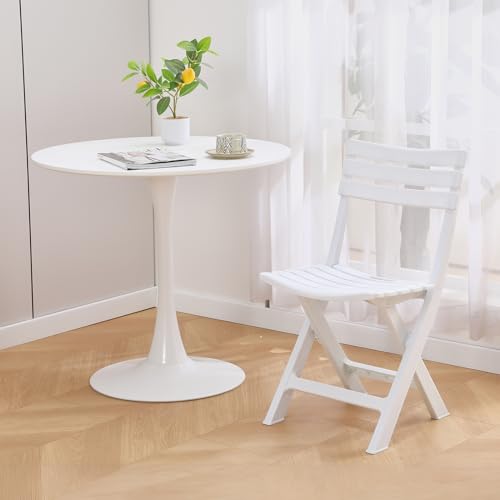 Folding Plastic Chairs 4 Pack White Q75180