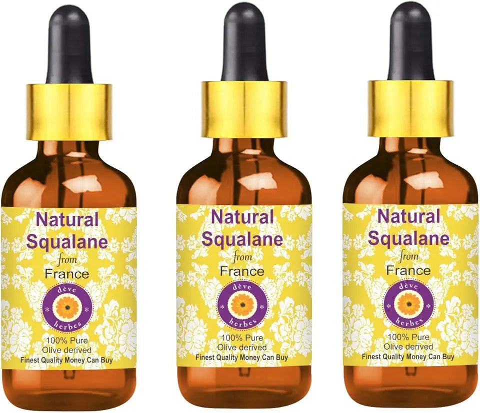 Natural Squalane Oil with Glass Dropper 100ml X 3 J74640