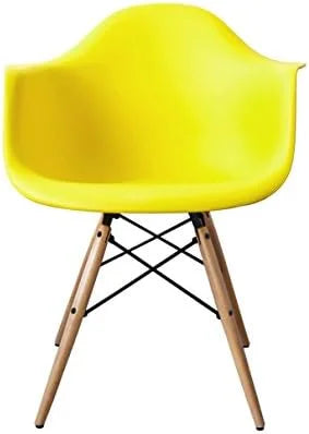 Yellow Set of Two Wooden Legs Chairs R395141
