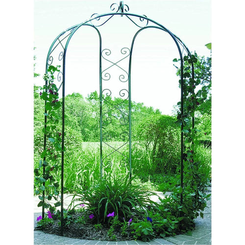 106" Gothic Steel Trellis Arbor E46539