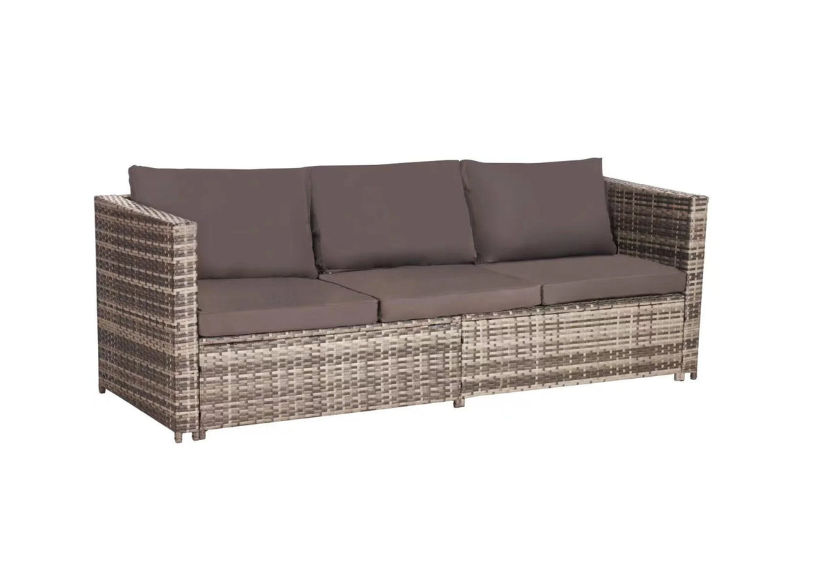 6 Pieces All-Weather Wicker Patio Furniture Set with Coffee Table & Ottoman H68864