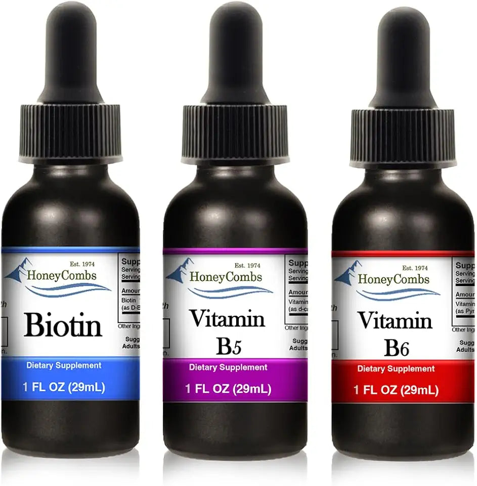 Biotin Vitamin B5 Vitamin B6 Liquid Drops 1 Fl Oz J519