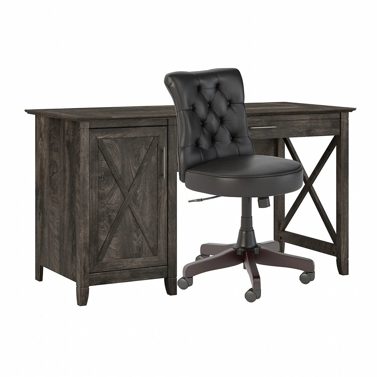 Computer Desk with Storage and Office Chair V9160