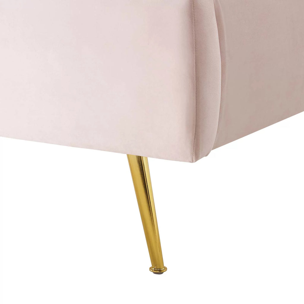 Queen Size Velvet Platform Bed Frame W94638